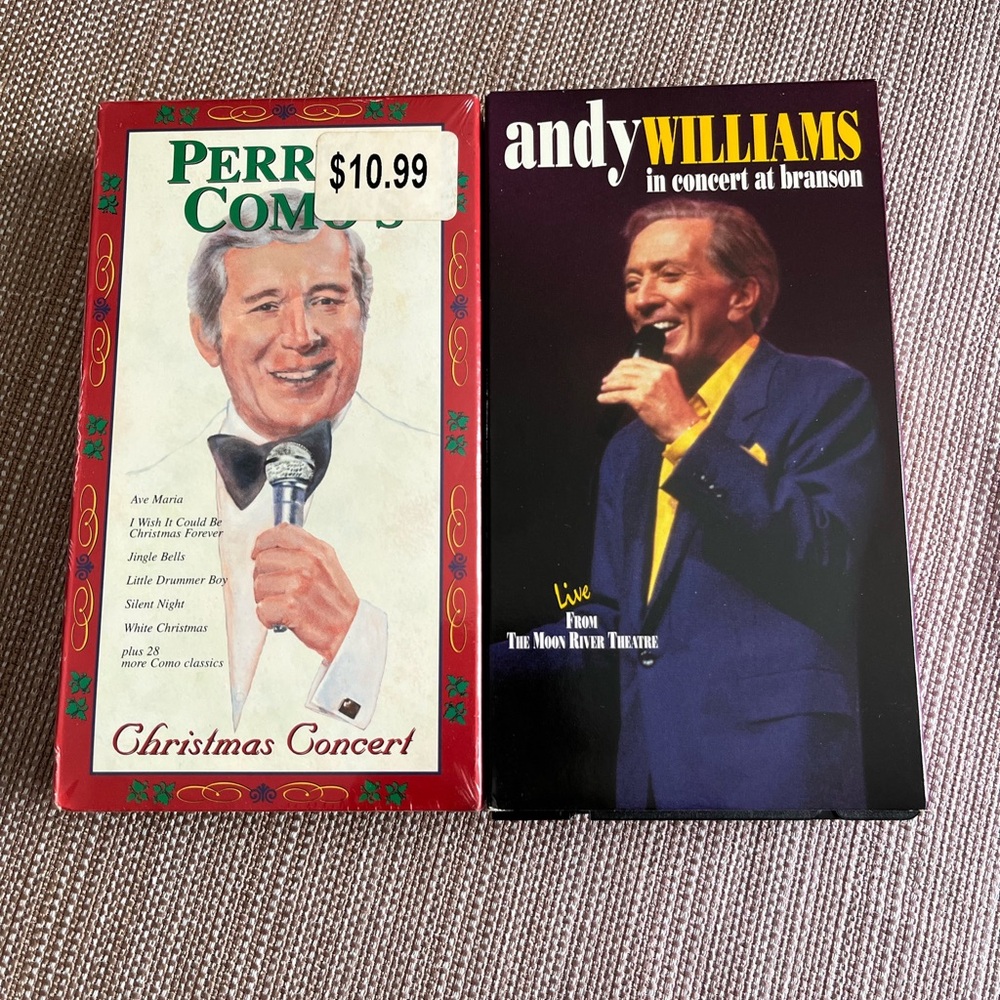 Andy Williams and Perry Como VHS Tapes
